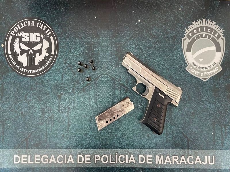 Arma utilizada pelos criminosos na hora do assalto - Foto: Polícia Civil/Divulgação 